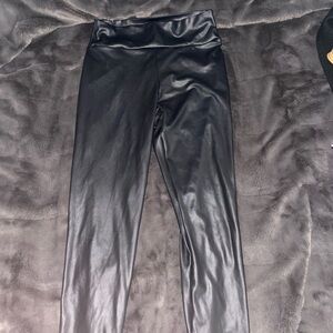 Black Faux Leather Leggings